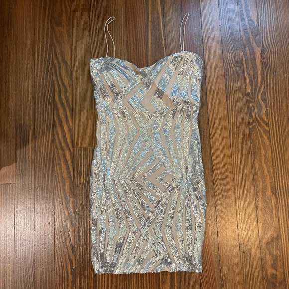 Dainty Hooligan Dresses & Skirts - Dainty Hooligan Cross Roads Sequin Mini Dress color